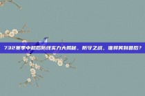 732赛季中超后防线实力大揭秘，防守之战，谁将笑到最后？