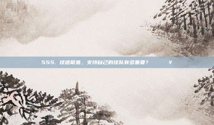 555. 球迷聚焦，支持自己的球队有多重要？ ❤️👥  第1张